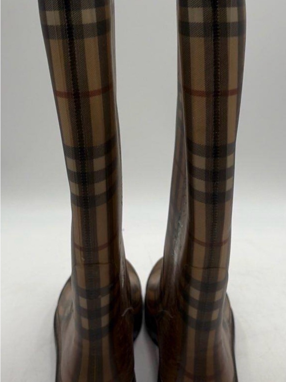Burberry Nova Check Tall Rubber Rain Boots - authentic Sz 40 (women’s 9-9.5) - Picture 7 of 12